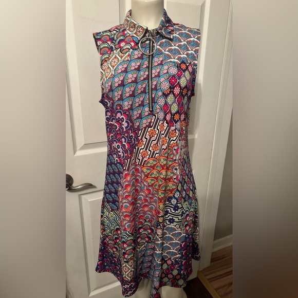 MSK Colorful Patterned mini Dress S - Picture 4 of 8